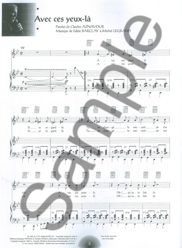 partition guitare yeux disent